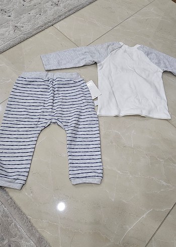 Gri Uzun Kollu Erkek Bebek Takımı Mycar - Görsel 5