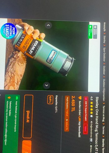 Stanley One Hand Mug Termos 0.47L - Görsel 4