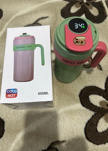 650 ml Pastel Pembe Termos Bardak