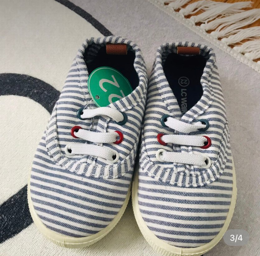 Erkek Çocuk Beyaz Çizgili Spor Ayakkabı - Görsel 2