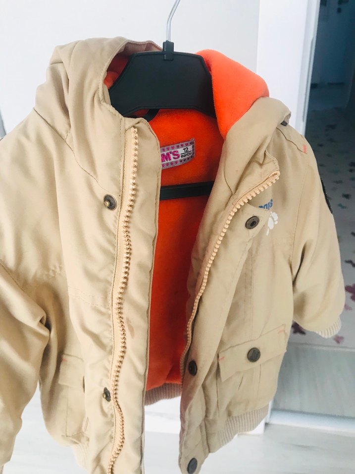 Bej Baskılı Erkek Çocuk Mont - Görsel 3