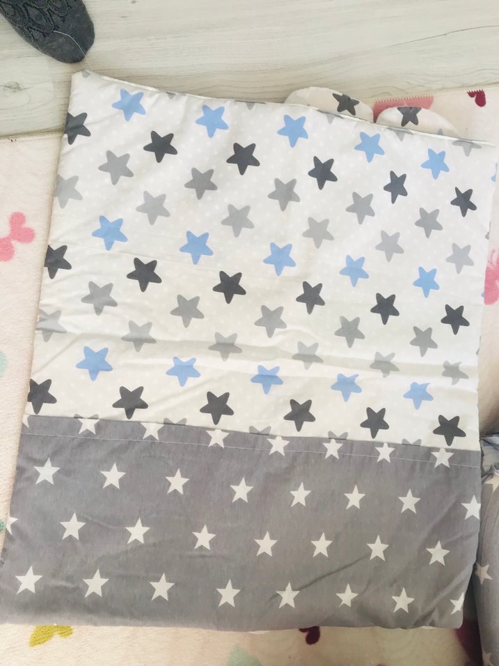 Gri Yıldız Desenli Bebek Uyku Seti - Görsel 2