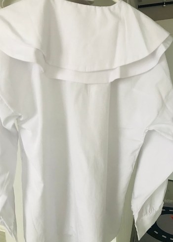 Beyaz Pamuklu Uzun Kollu Gömlek - Görsel 3