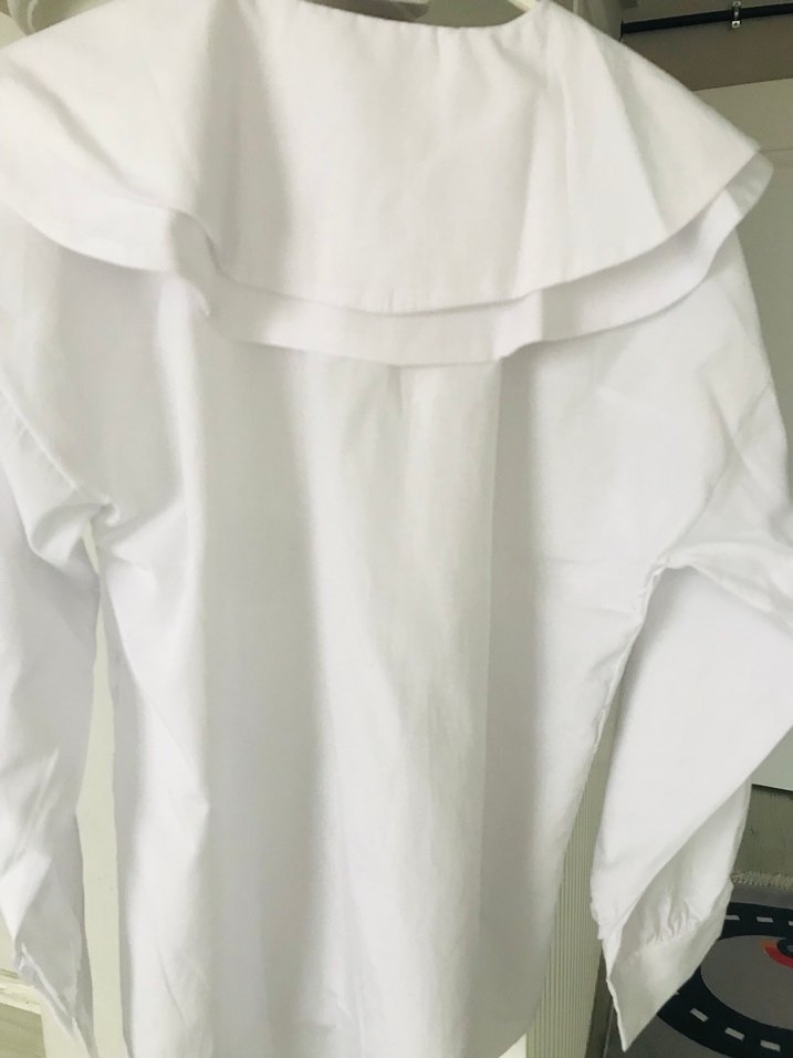 Beyaz Pamuklu Uzun Kollu Gömlek - Görsel 3