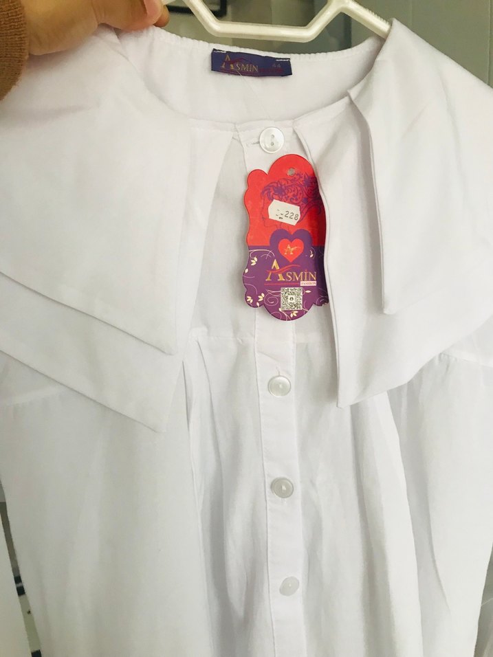 Beyaz Pamuklu Uzun Kollu Gömlek - Görsel 2