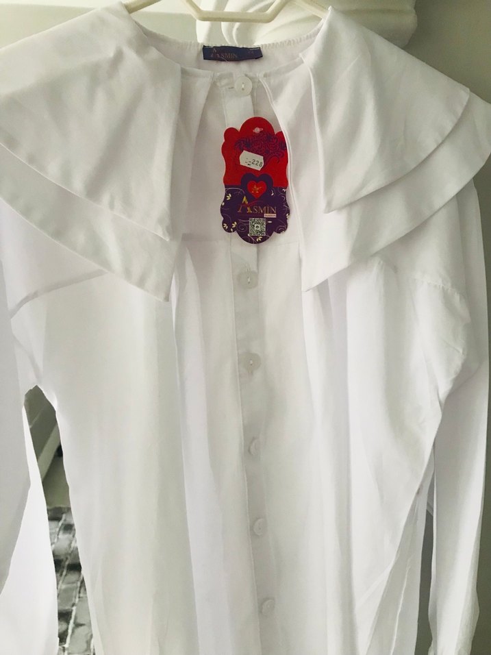 Beyaz Pamuklu Uzun Kollu Gömlek - Görsel 4