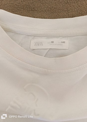 Zara marka 2 adet beyaz Erkek cocuk Tişörtü, Baskılı, Kısa Kollu - Görsel 3