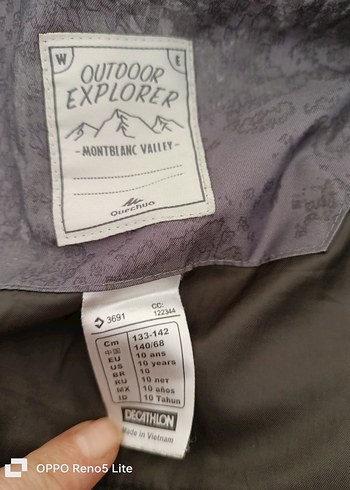 Decathlon 10 yaş Gri outdoor mont ve Polar - Görsel 9