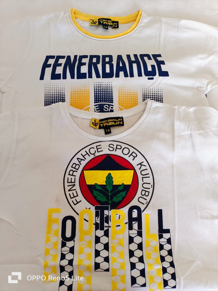 Fenerbahçe Baskılı Beyaz 2 adet Erkek Çocuk Tişört - Görsel 2