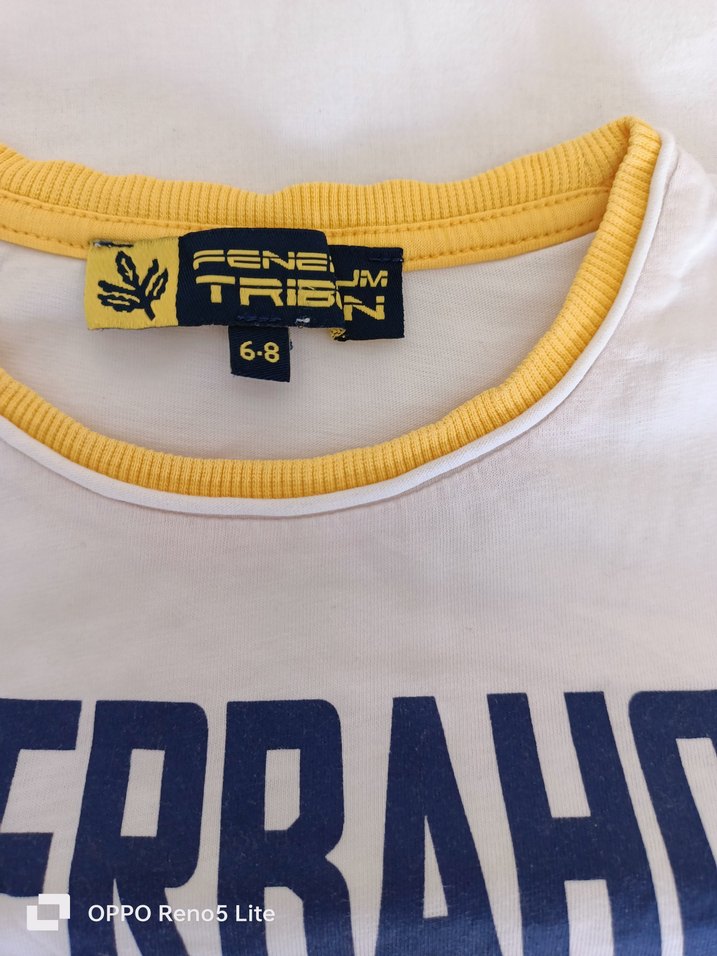 Fenerbahçe Baskılı Beyaz 2 adet Erkek Çocuk Tişört - Görsel 4