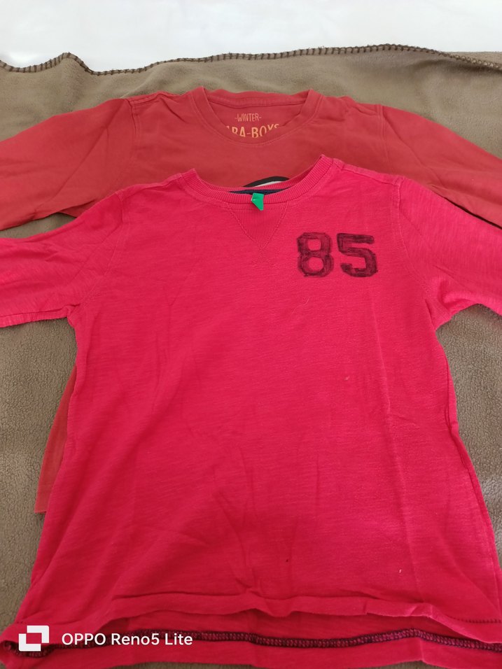 Erkek Çocuk 2 adet Kirmizi Renkli Uzun Kollu Tişört - Görsel 2