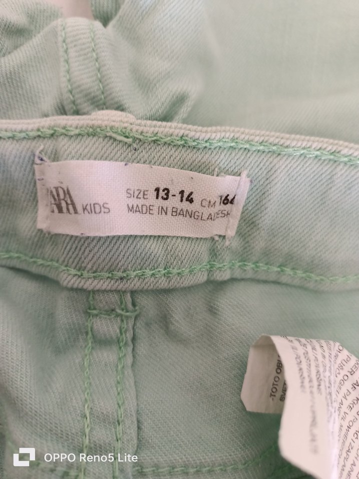 Zara Yeşil Denim Erkek Cocuk  Bermuda Şort - Görsel 4