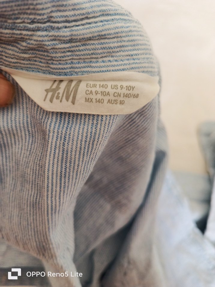 H&M Uçuk mavi Keten Erkek Çocuk  Gömlek - Görsel 5