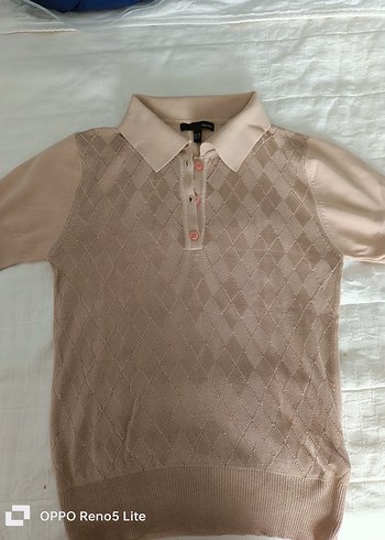 ipekyol Bej Argyle Desenli Polo Triko Kazak