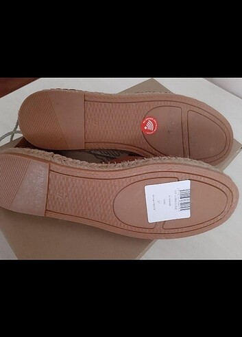 Mudo hakiki deri süet espadril - Görsel 4