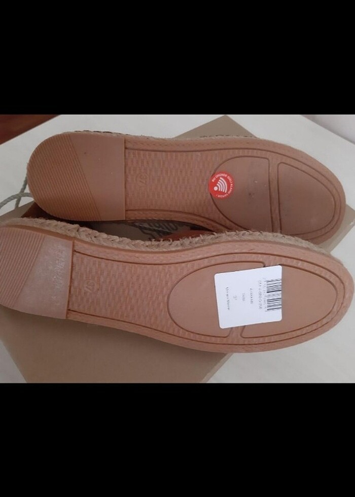 Mudo hakiki deri süet espadril - Görsel 4