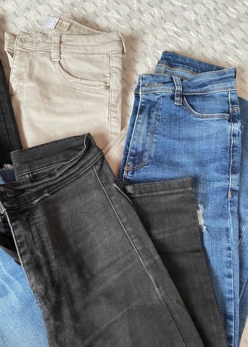 Gri Dar Kesim Midi Kot Pantolon - Görsel 3