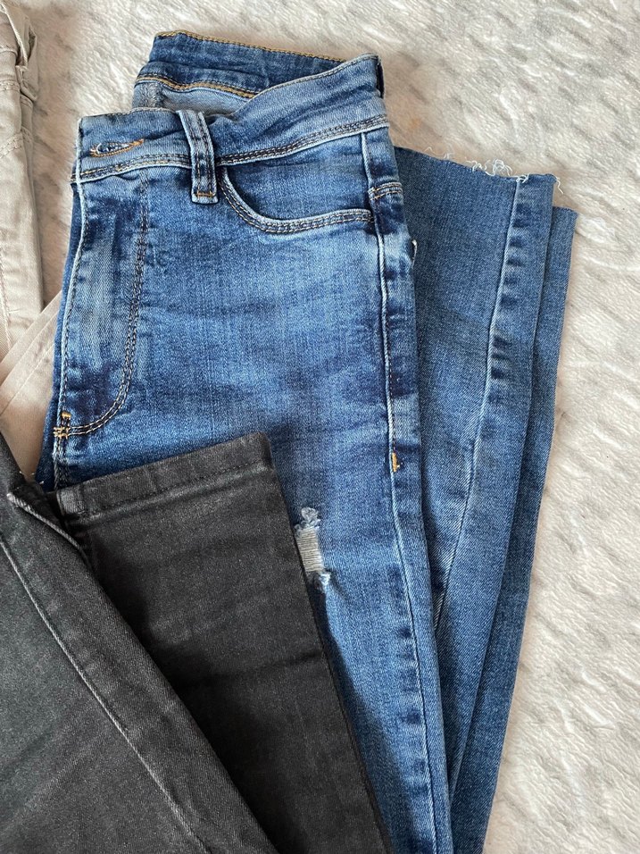 Gri Dar Kesim Midi Kot Pantolon - Görsel 4