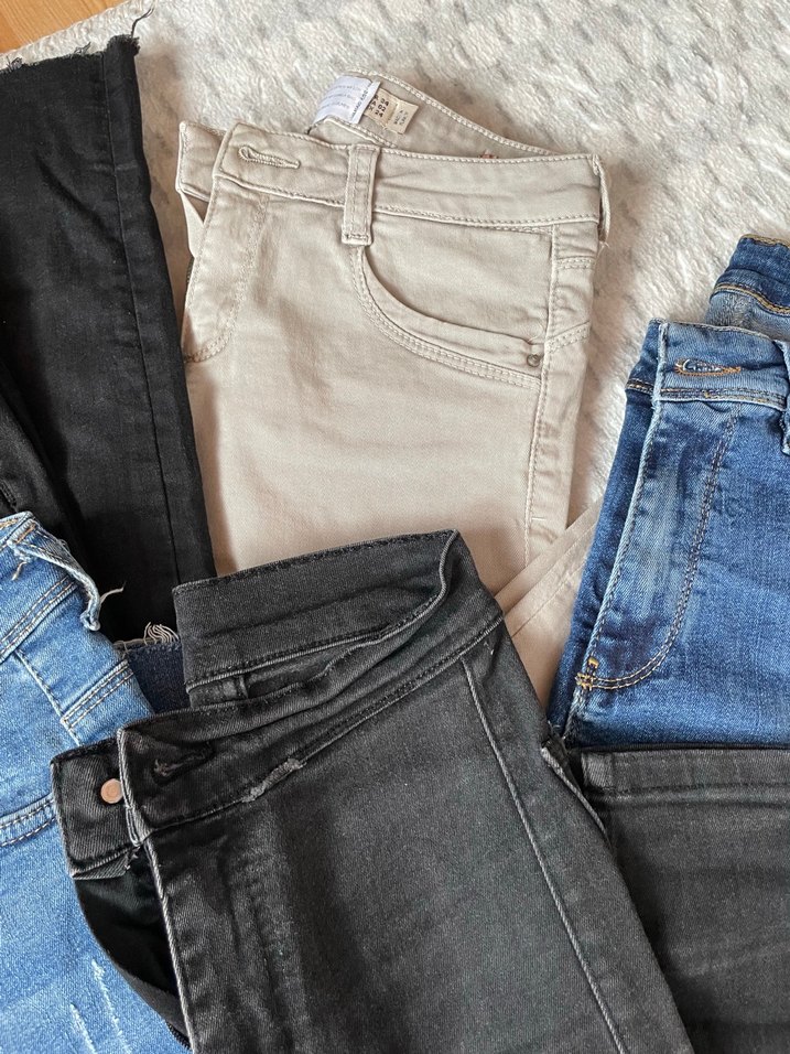 Gri Dar Kesim Midi Kot Pantolon - Görsel 5