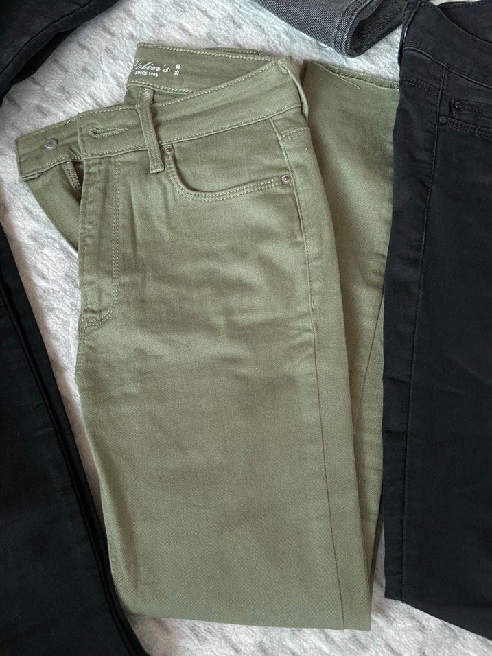 Gri ve Haki Kadın Kot Pantolonlar - Görsel 3