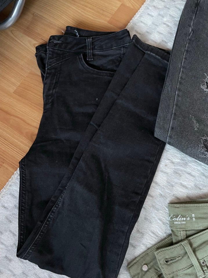 Gri ve Haki Kadın Kot Pantolonlar - Görsel 5