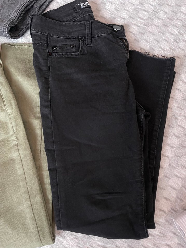 Gri ve Haki Kadın Kot Pantolonlar - Görsel 4