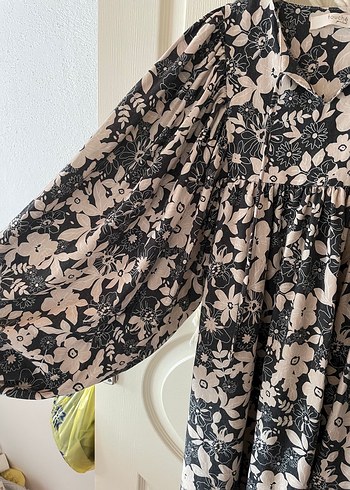 Bohem Çiçek Desenli Uzun Elbise - Görsel 6