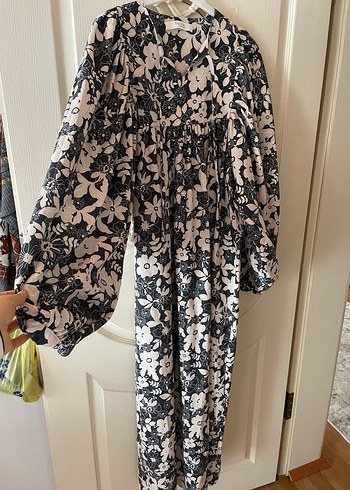 Bohem Çiçek Desenli Uzun Elbise - Görsel 5