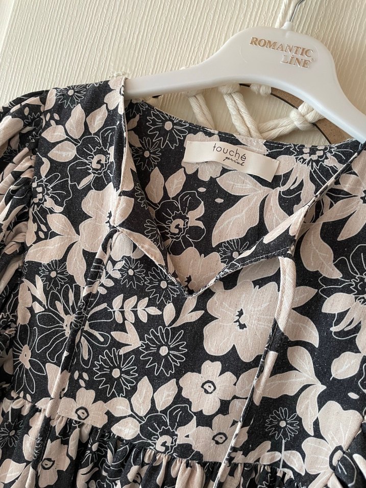 Bohem Çiçek Desenli Uzun Elbise - Görsel 3