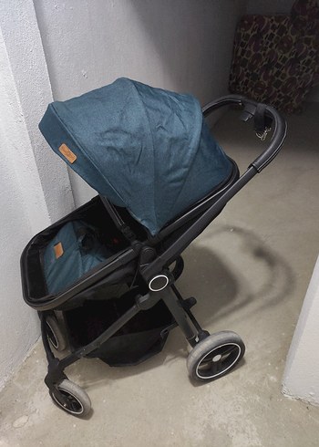 Koyu Yeşil Bebek Arabası ve Oto Koltuğu Seti. Travel sistem - Görsel 8