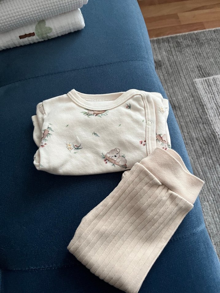 Bebek Kız Hastane Çıkışı Düğmeli Baskılı Beyaz - Görsel 2