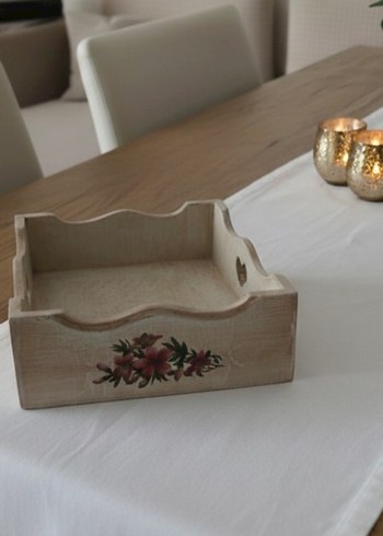 Ahşap Ekmek Sepeti ve Peçetelik - Görsel 2