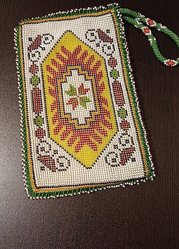 Boncuk dokuma cüzdan 