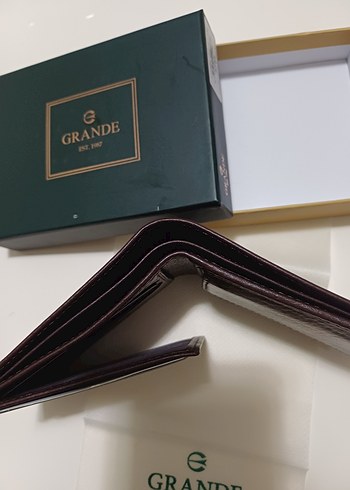 Grande marka hakiki deri Modern Klasik Erkek Cüzdanı sıfır - Görsel 3