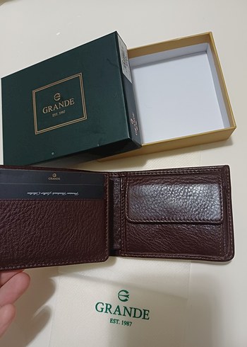 Grande marka hakiki deri Modern Klasik Erkek Cüzdanı sıfır - Görsel 2