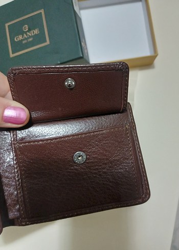 Grande marka hakiki deri Modern Klasik Erkek Cüzdanı sıfır - Görsel 4