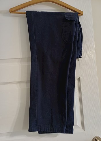 lacivert kışlık  erkek keten kumaştan pantolon - Görsel 5