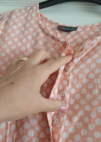 Diğer Almanyadan alınma Puantiyeli Pembe pamuklu Bluz