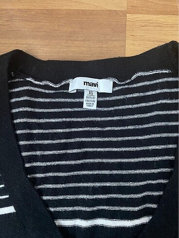 Mavi dar kesim hırka XS - Görsel 5