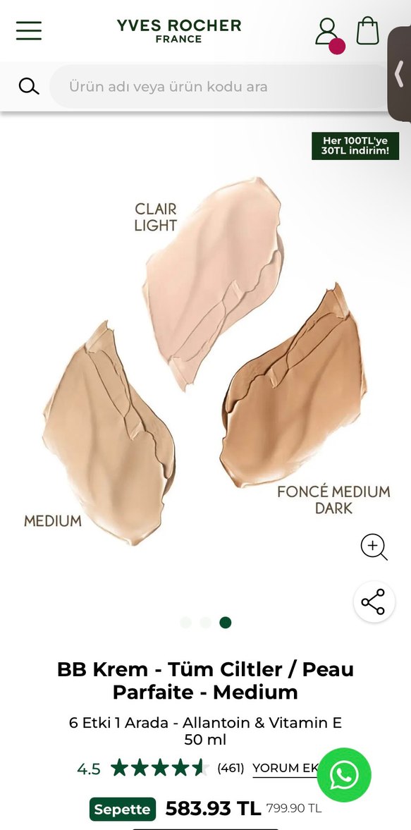 Yves Rocher BB Krem Medium Beige - Görsel 2