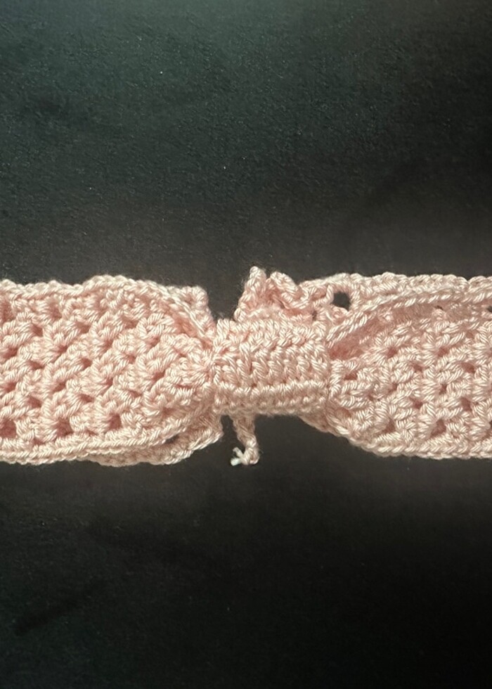 Çocuk panço bandana takım el örgüsü - Görsel 3