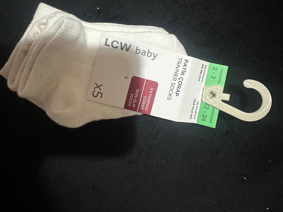 LCW  5li 2-3 yaş kaydırmazlı patik çorap - Görsel 3