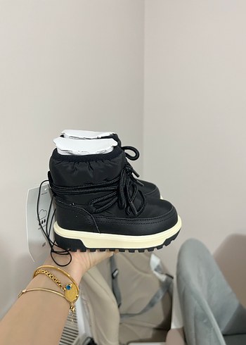 Çocuk Siyah fermuarlı  Bot - Görsel 4
