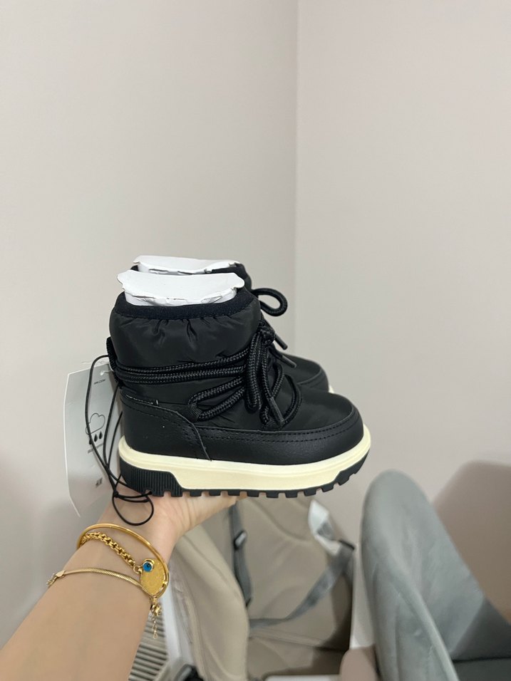 Çocuk Siyah fermuarlı  Bot - Görsel 4