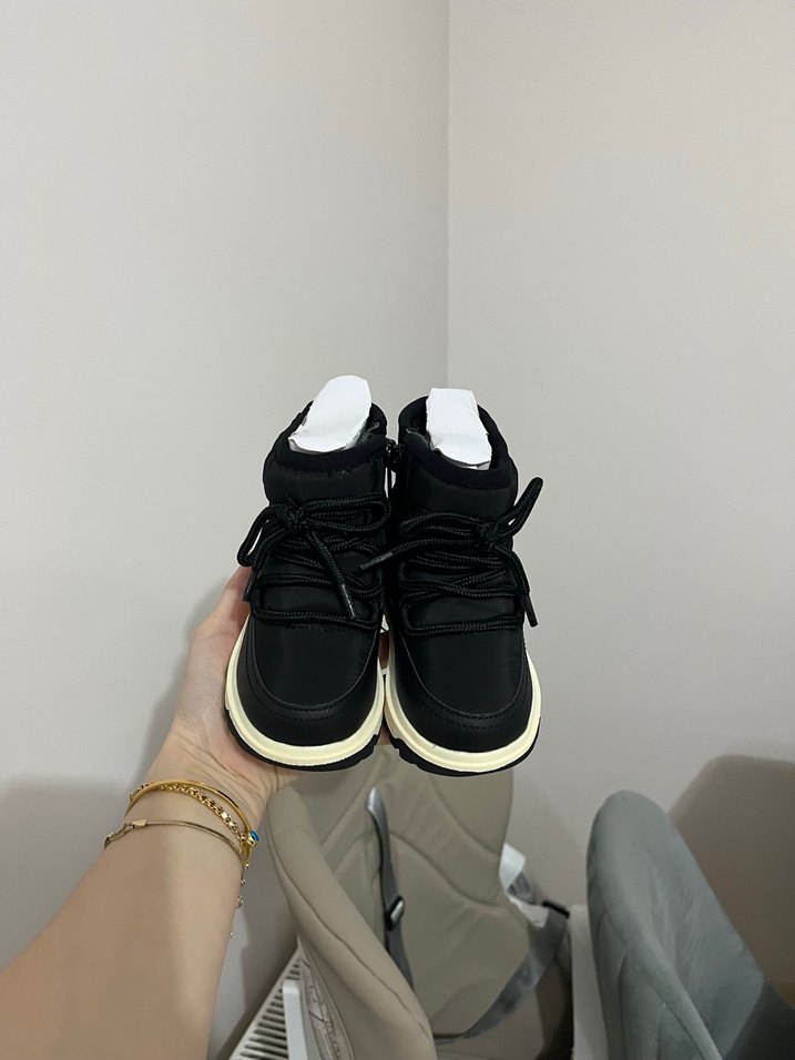 Çocuk Siyah fermuarlı  Bot - Görsel 2