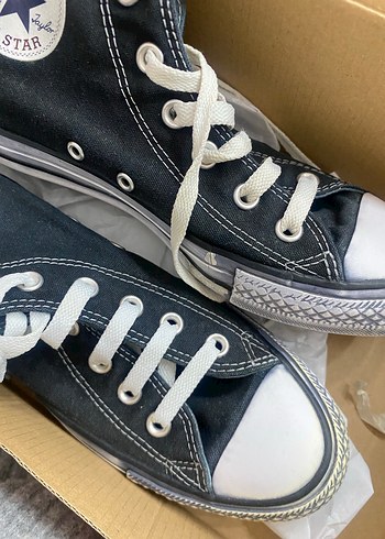 Siyah Denim Converse All Star Sneakers - Görsel 2