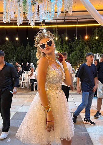After Parti Elbisesi Mini Gelinlik