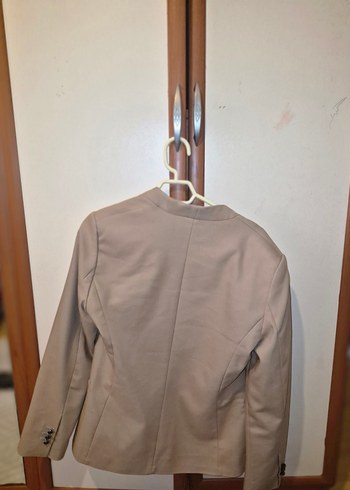 Bej Kadın Süet Blazer Ceket - Görsel 2