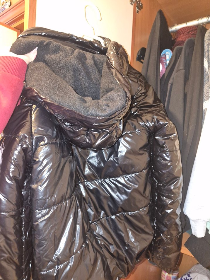 Siyah Deri Midi çocuk Ceket - Görsel 2