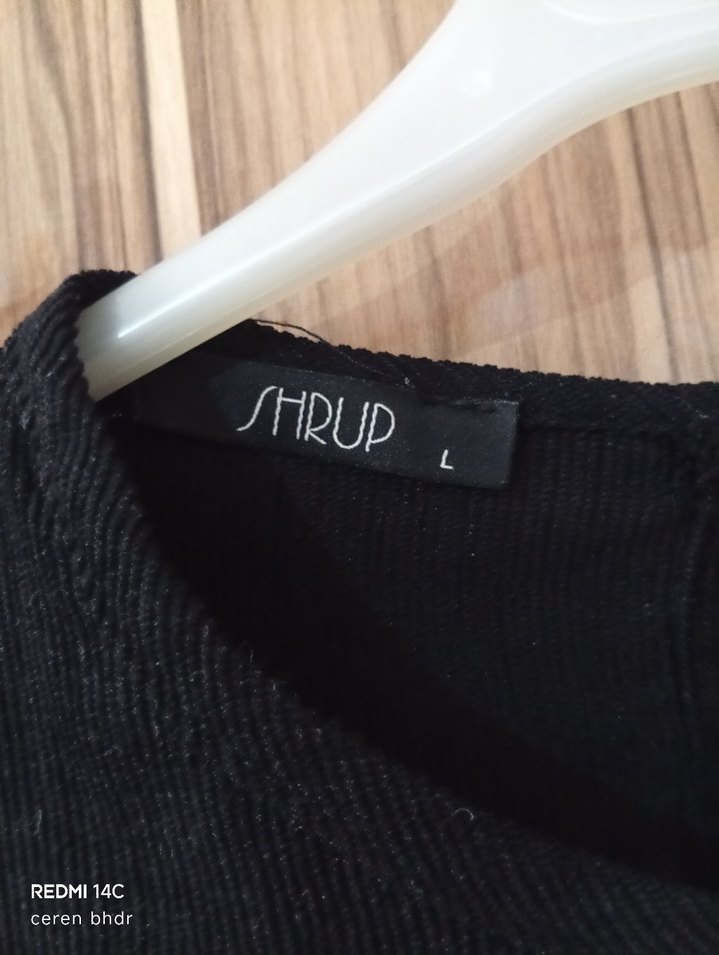 Siyah Uzun Kollu Midi Keten Elbise - Görsel 2